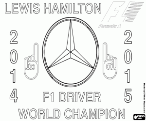 Pintar Lewis Hamilton, campió F1 2015