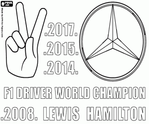 Pintar Lewis Hamilton, campió de F1 2017