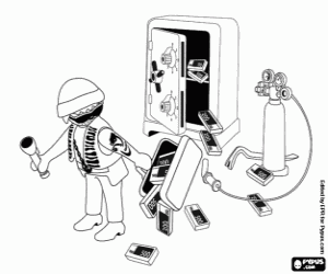 Pintar Un lladre en acció, Playmobil