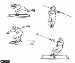 Pintar Llançaments d'atletisme