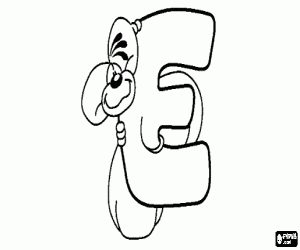 Pintar Lletra E amb el ratolí entremaliat