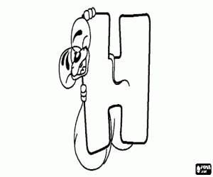 Pintar Lletra H amb el ratolí entremaliat