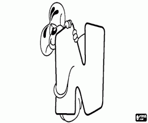 Pintar Lletra N amb el ratolí entremaliat