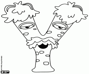 Pintar La lletra Y, un monstre vell