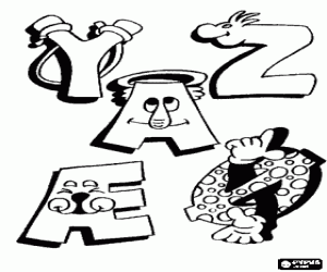 Pintar Lletres amb dibuixos divertits