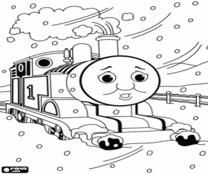 Pintar La locomotora Thomas i la neu