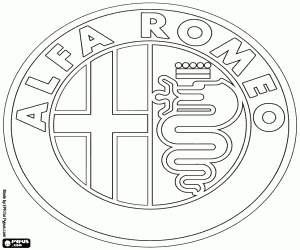 Pintar Logo Alfa Romeo