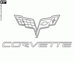 Pintar Logo Chevrolet Corvette