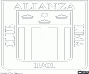 Pintar Logo de Club Alianza Lima