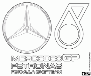 Pintar Logo de Mercedes GP Petronas F1 Team
