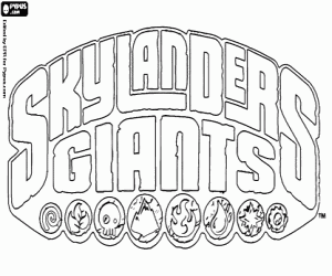Pintar Logo de Skylanders Giants
