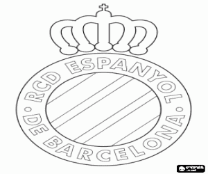 Pintar Logo del RCD Espanyol de Barcelona