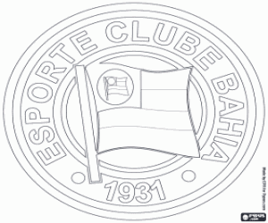 Pintar Logo de Esporte Clube Bahia