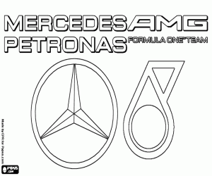 Pintar Logo de Mercedes AMG Petronas