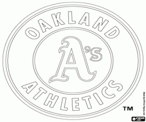 Pintar Logo de Oakland Athletics