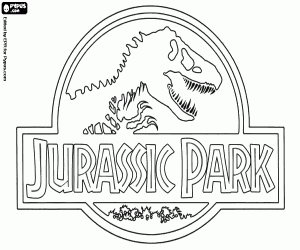Pintar Logo original de Jurassic Park
