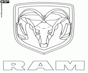 Pintar Logo Ram Trucks