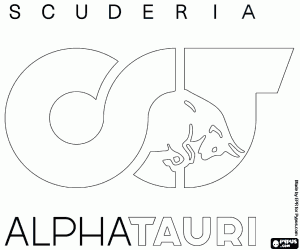 Pintar Logo de la Scuderia AlphaTauri
