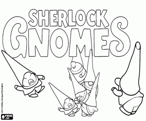 Pintar Logo de Sherlock Gnomes amb gnoms