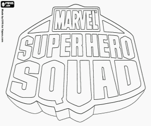 Pintar Logo Super Hero Squad