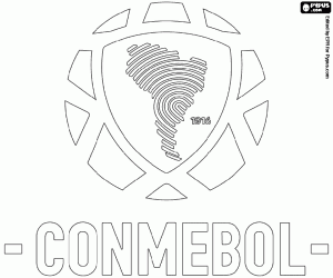 Pintar Logotip de la Conmebol, futbol sud-americà