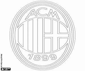 Pintar Logotip de l'AC Milan