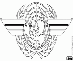 Pintar Logotip de l'Aviació Civil Internacional