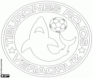 Pintar Logotip de Tiburones Rojos de Veracruz