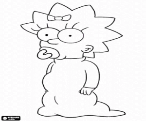 Pintar Maggie Simpson amb seu xumet