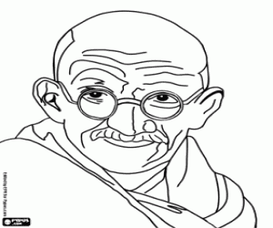 Pintar Mahatma Gandhi, la lluita pacífica