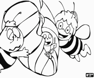 Pintar Maia i Willi ajudant a un cuc