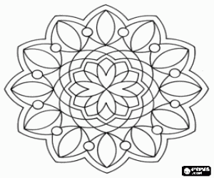 Pintar Mandala de flor