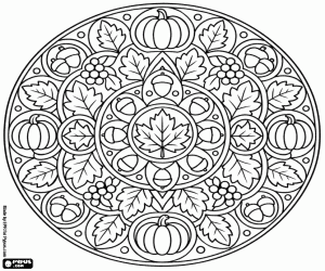 Pintar Mandala figuratiu de tardor