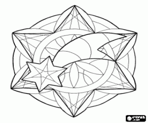 Pintar Mandala amb l'estrella de Nadal