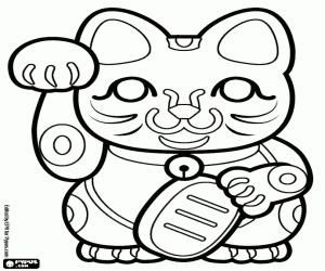 Pintar Maneki-neko, el gat de la sort