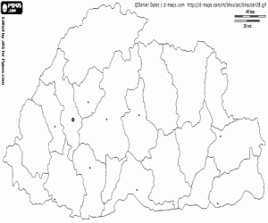 Pintar Mapa de Bhutan