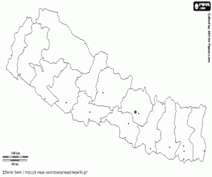 Pintar Mapa de Nepal