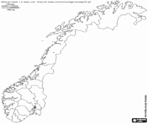 Pintar Mapa de Noruega
