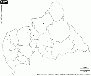 Pintar Mapa de la República Centreafricana