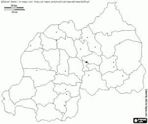 Pintar Mapa de Rwanda