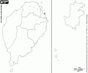 Pintar Mapa de São Tomé i Príncipe