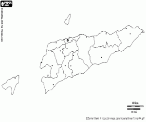 Pintar Mapa de Timor Oriental