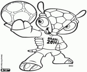 Pintar La mascota Fuleco de Brasil 2014