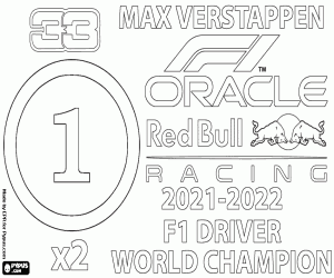 Pintar Max Verstappen, bicampió de F1 2022