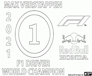 Pintar Max Verstappen, campió de F1 2021