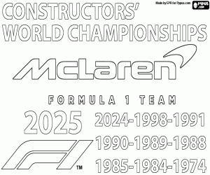 Pintar Mc Laren, campió F1 x10 el 2025