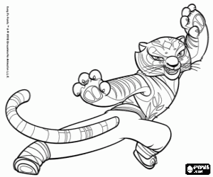 Pintar Mestra Tigressa en un atac