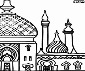 Pintar Els minarets de una mesquita