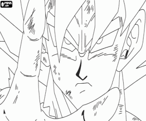 Pintar La mirada penetrant de Goku