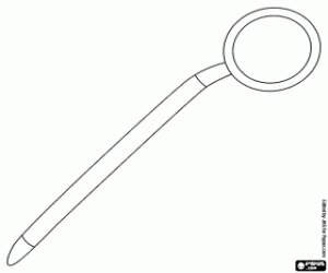 Pintar Mirall bucal, mirall del dentista